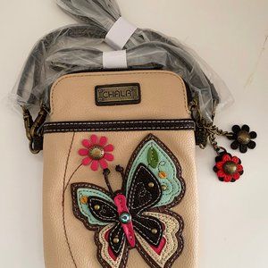 Chala Butterfly Beige Clutch